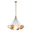 Kuzco Bolla 28" Gold Dim LED Chand, Brushed Gold/Mixed Glass - CH3128-BG-MGL