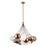 Kuzco Bolla 28" Gold Dimmable LED Chand, Brushed Gold/Mixed Glass