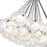 Kuzco Bolla 28" Chandelier, Black/Clear Glass