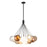 Kuzco Bolla 28" Blk Dim LED Chandelier, Blk/Mixed Glass - CH3128-BK-MGL