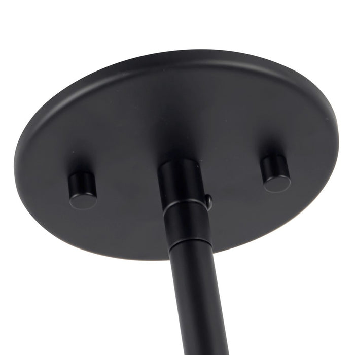 Kuzco Bolla 28" Black Dimmable LED Chandelier, Black/Mixed Glass