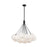 Kuzco Bolla 28" Chandelier, Black/Opal Glass/Clear Glass