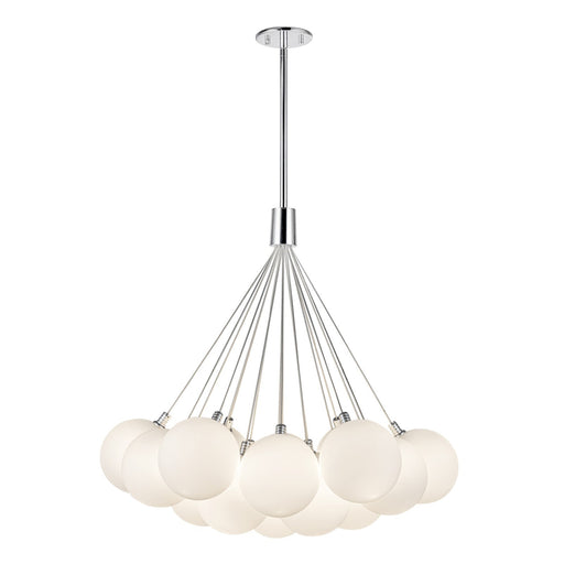 Kuzco Bolla 28in LED Chandelier | Modern Opal Glass and Steel Cluster | Living Room & Dining Room | 4180lm 3000K 90CRI Dimmable | Model CH3128-OP