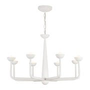 Kuzco Spade 30" Wht Dim LED Chandelier, Antique Wht - CH313830AW