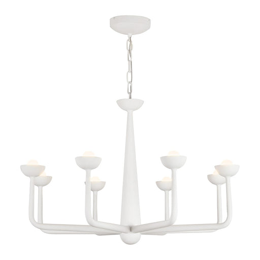 Kuzco Spade 30" Wht Dim LED Chandelier, Antique Wht - CH313830AW