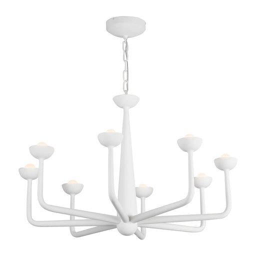 Kuzco Spade 30" Wht Dimmable LED Chandelier, Antique Wht