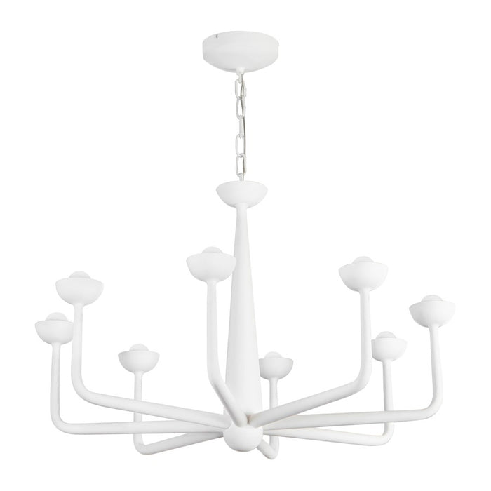 Kuzco Spade 30" Wht Dimmable LED Chandelier, Antique Wht