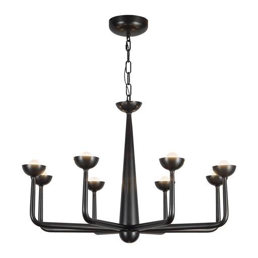Kuzco Spade 30" Blk Dim LED Chandelier, Urban Brz - CH313830UB