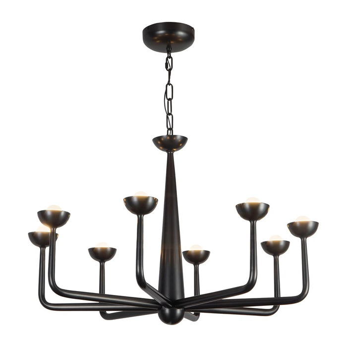 Kuzco Spade 30" Black Dimmable LED Chandelier, Urban Bronze