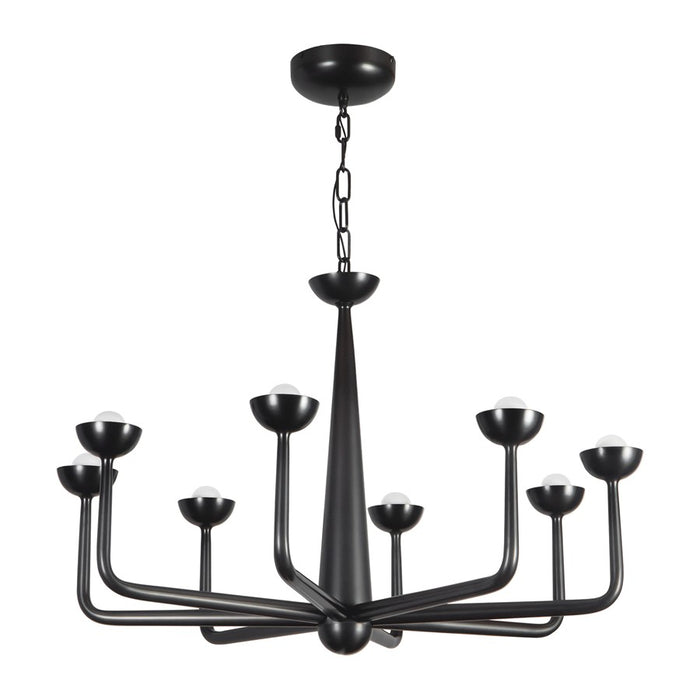 Kuzco Spade 30" Black Dimmable LED Chandelier, Urban Bronze
