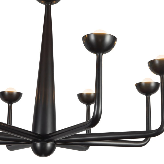 Kuzco Spade 30" Black Dimmable LED Chandelier, Urban Bronze