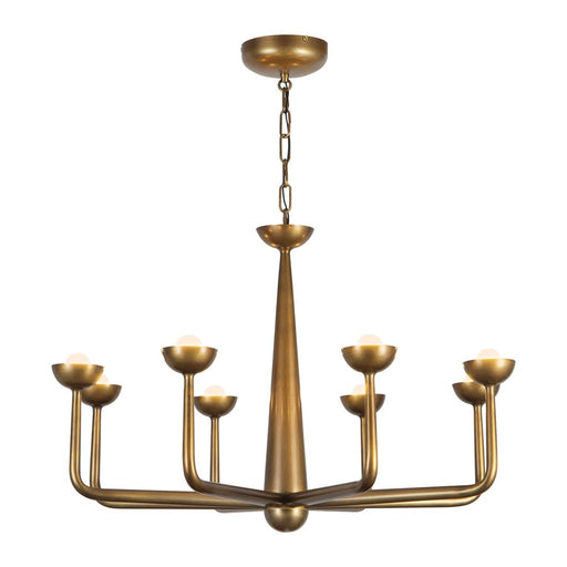 Kuzco Spade 30" Brass Dim LED Chandelier, Vintage Brass - CH313830VB