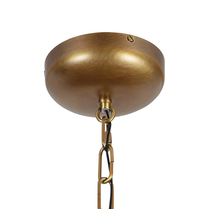 Kuzco Spade 30" Brass Dimmable LED Chandelier, Vintage Brass