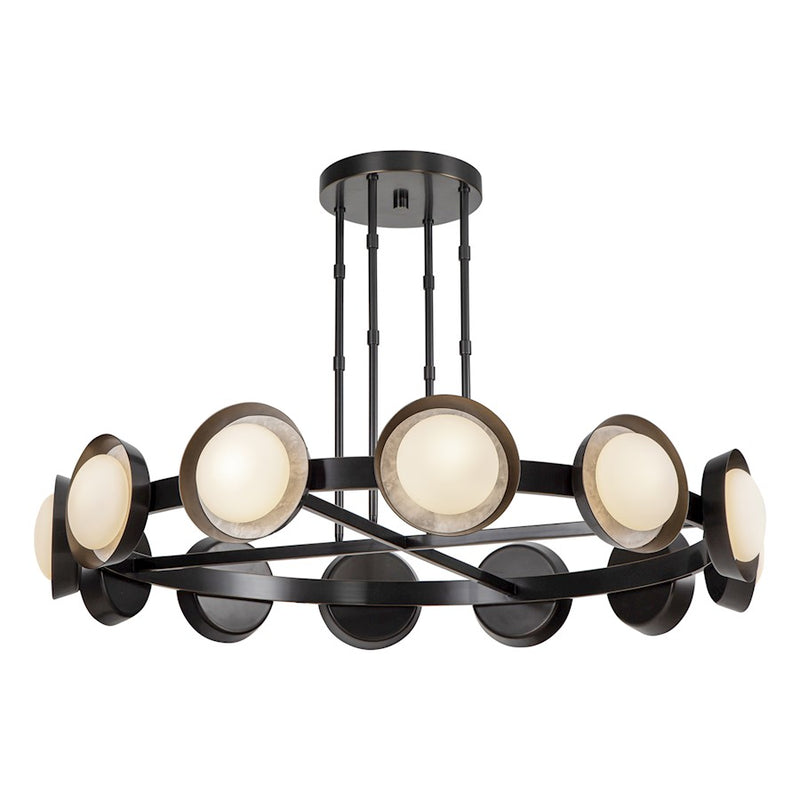 Kuzco Alonso 50in 1-Light LED Chandelier | Traditional Urban Bronze and Opal Glass | Dining Room & Living Room | 3200lm 3000K | Model CH320050UB