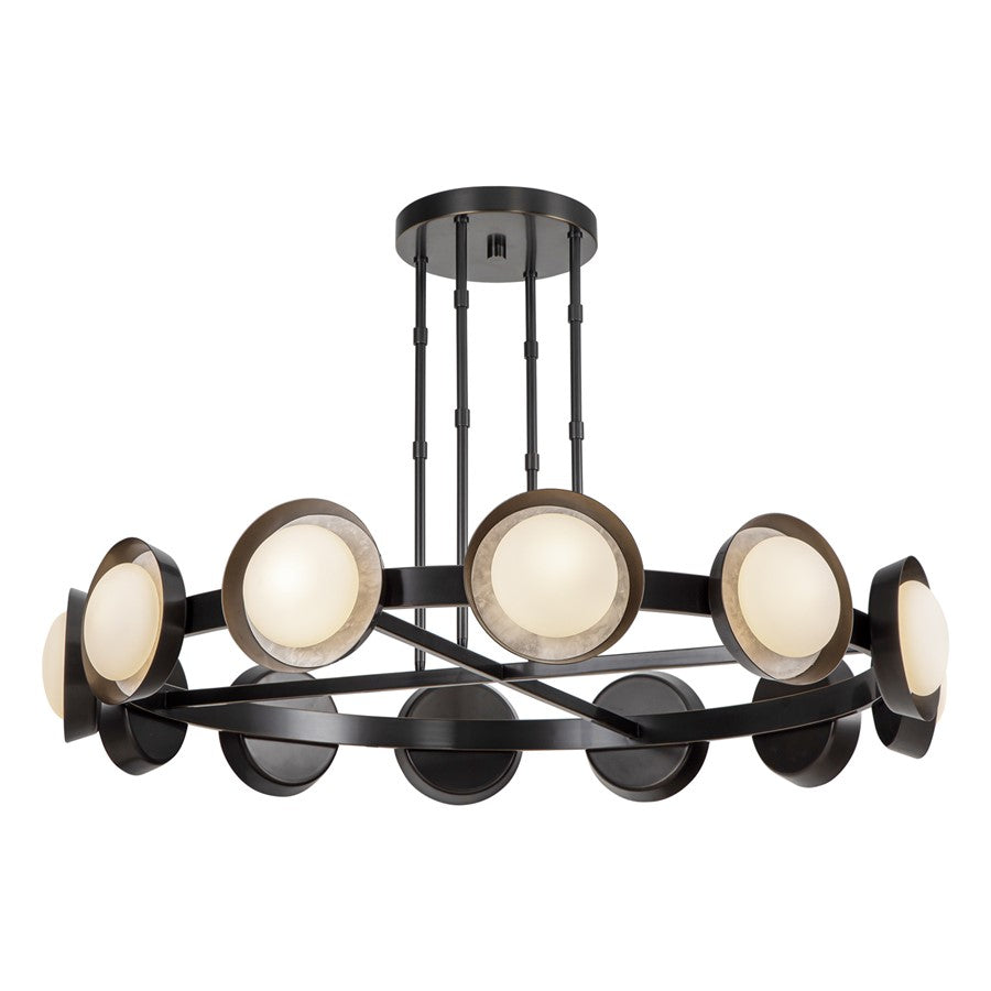 Kuzco Alonso 50" LED Chandelier, Urban Bronze/Steel Shade - CH320050UB-UNV