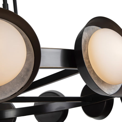 Kuzco Alonso 50" LED Chandelier, Urban Bronze/Steel Shade