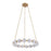 Alora Marni 32" Chandelier, Natural Brass