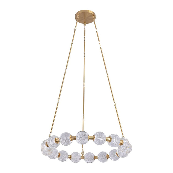 Alora Marni 32" Chandelier, Natural Brass