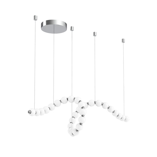 Kuzco Akoya 100in 29-Head LED Chandelier | Chrome Frosted PC | Dining Rooms & Foyers | 100.25 x 3.25 x 3.25 in | Model CH321508CH
