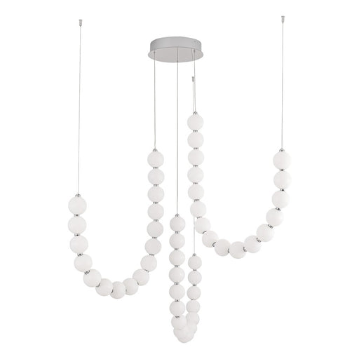 Kuzco Akoya 48 Lt Silver Dimmable LED Chandelier, Chrome