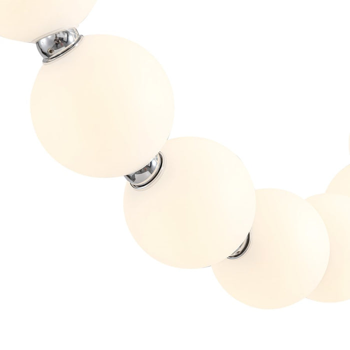 Kuzco Akoya 48 Lt Silver Dimmable LED Chandelier, Chrome