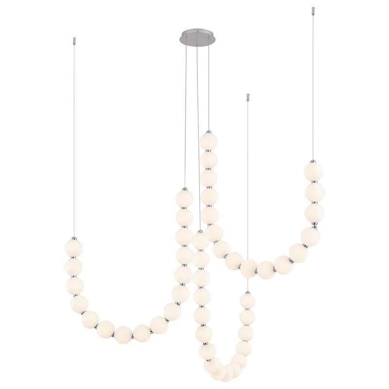 Kuzco Akoya 48 Lt Slvr Dim LED Chandelier w/ Remote Drv, Chrome - CH321803CH-RT