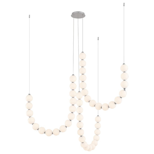 Kuzco Akoya 48 Lt Slvr Dim LED Chandelier w/ Remote Drv, Chrome - CH321803CH-RT