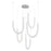 Kuzco Akoya 80 Lt Silver Dimmable LED Chandelier, Chrome