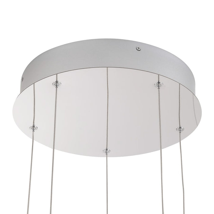 Kuzco Akoya 80 Lt Silver Dimmable LED Chandelier, Chrome
