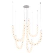 Kuzco Akoya 80 Lt Slvr Dim LED Chandelier w/ Remote Drv, Chrome - CH321805CH-RT