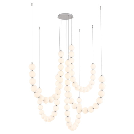 Kuzco Akoya 80 Lt Slvr Dim LED Chandelier w/ Remote Drv, Chrome - CH321805CH-RT
