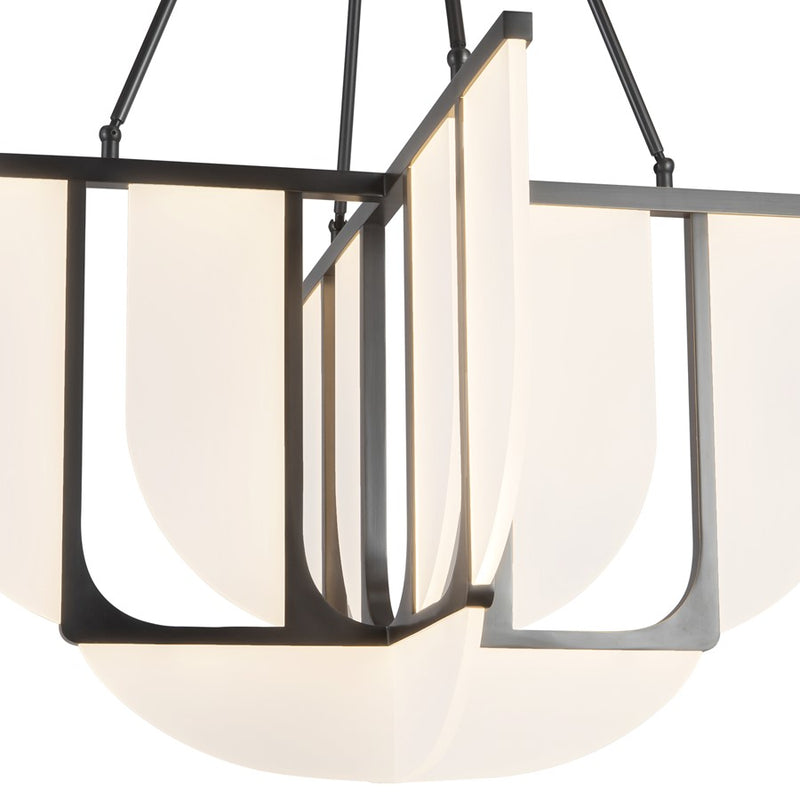 Kuzco Anders 30" Black Dimmable LED Chandelier, Urban Bronze