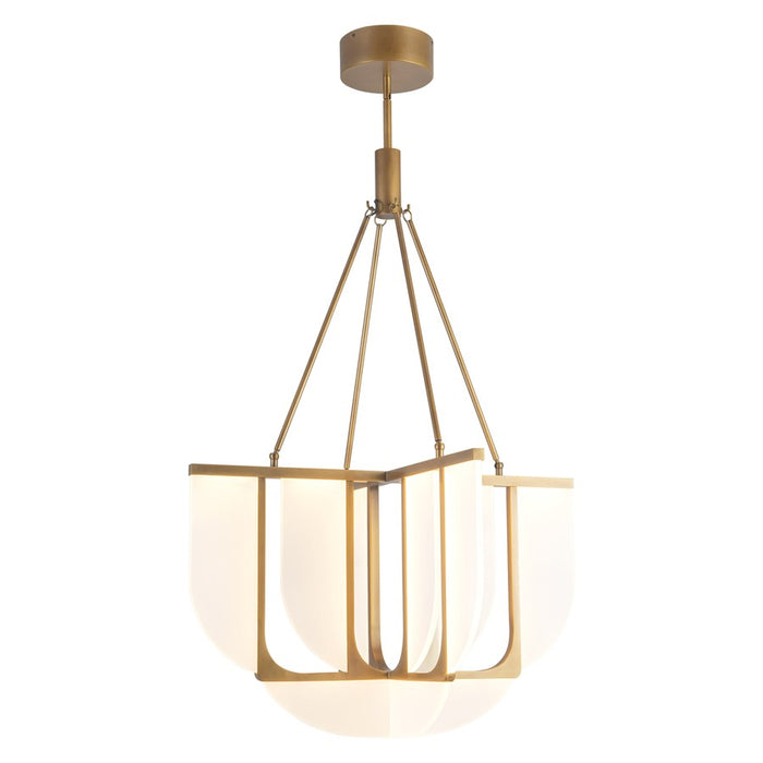 Kuzco Anders 30" Brass Dimmable LED Chandelier, Vintage Brass