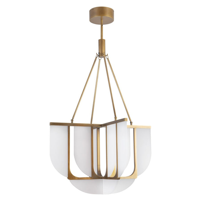 Kuzco Anders 30" Brass Dimmable LED Chandelier, Vintage Brass