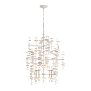 Kuzco Alora Yukari 41in 16-Light Chandelier | Matte White Steel Leaf Petals | Dining Room & Living Room | 40.25 x 30.38 in | Model CH340041MW