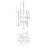 Kuzco Yukari 41in 16-Light Chandelier | Modern Polished Brass Steel Petals | Dining Room & Living Room Centerpiece | 30 x 40 in | Model CH340041PB