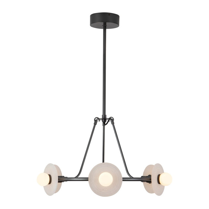 Kuzco Dahlia 28" Urban Bronze Dimmable LED Chand, Urban Bronze/Alabaster