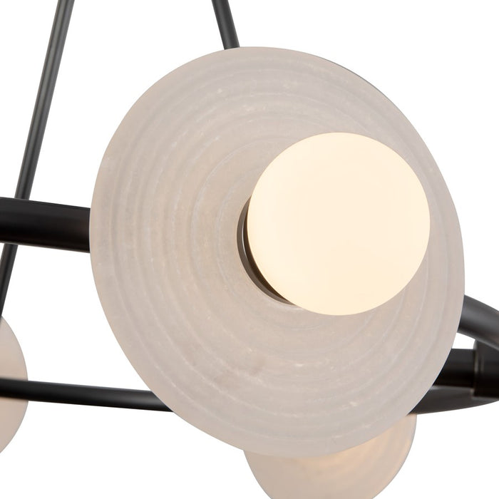 Kuzco Dahlia 28" Urban Bronze Dimmable LED Chand, Urban Bronze/Alabaster