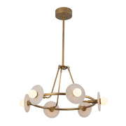 Kuzco Dahlia 28" Vintage Brass Dim LED, Vintage Brass/Alabaster - CH346028VBAR