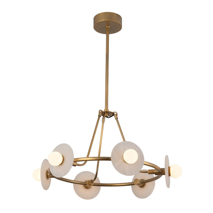Kuzco Dahlia 28" Vintage Brass Dim LED, Vintage Brass/Alabaster - CH346028VBAR