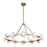 Alora Dahlia 46" LED Chandelier, Vintage Brass/Alabaster/Opal