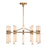 Kuzco Edwin 38" LED Chandelier, Brass/Frosted Ribbed Glass