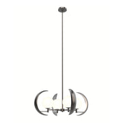 Kuzco Celeste 30in 4-Light Chandelier | Modern Urban Bronze and Opal Glass | Dining Room & Living Room | 30 x 12.5 in | Model CH351204UB