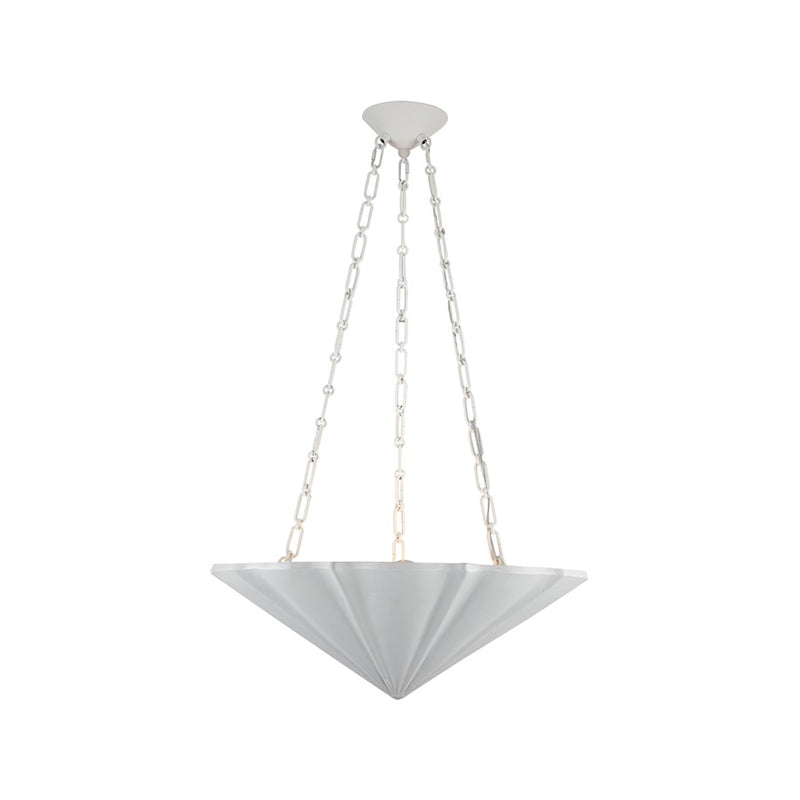 Kuzco Martine 23in 3-Light Chandelier | Traditional Antique White Steel and Resin | Dining Room & Living Room | 8 x 23 in | Model CH352323AW