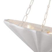 Kuzco Martine 23in 3-Light Chandelier | Traditional Antique White Steel and Resin | Dining Room & Living Room | 8 x 23 in | Model CH352323AW