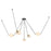 Kuzco Mineral 5-Lt Black Dimmable LED Chandelier, Urban Bronze/Alabaster