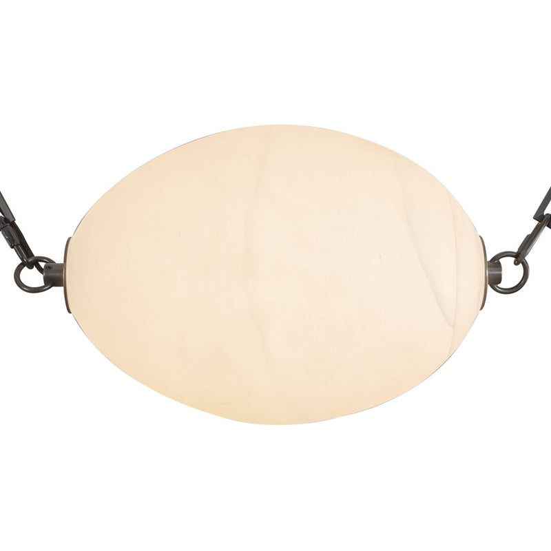 Kuzco Mineral 5-Lt Black Dimmable LED Chandelier, Urban Bronze/Alabaster