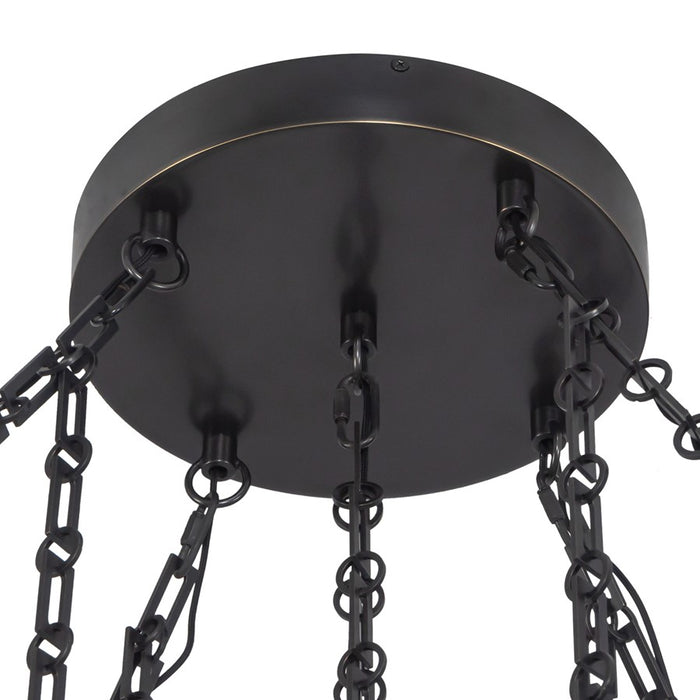 Kuzco Mineral 5-Lt Black Dimmable LED Chandelier, Urban Bronze/Alabaster