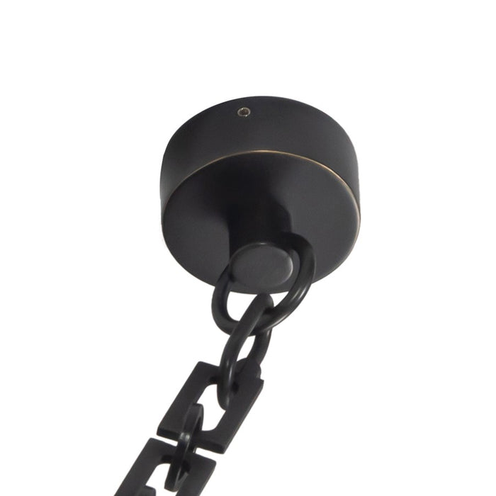 Kuzco Mineral 5-Lt Black Dimmable LED Chand, Urban Bronze/Matte Opal Glass