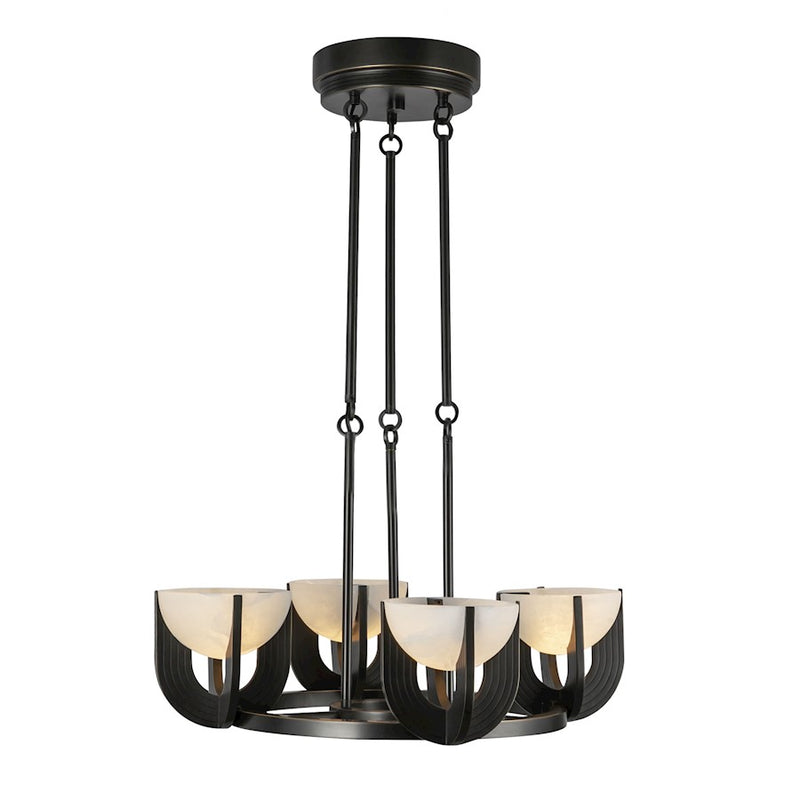 Alora Colette 23" Chandelier, Bronze/Alabaster/Opal - CH362423UBAR-UNV